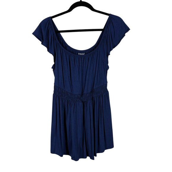 Torrid Navy Blue Babydoll Tee Blouse Women's Plus Size 1X - Picture 1 of 5